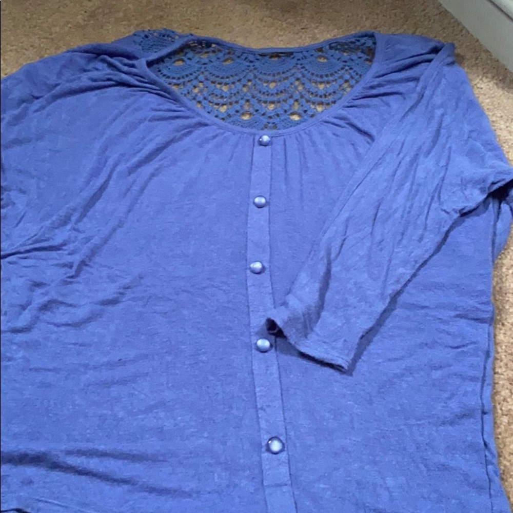 3/4 sleeve all lace backing